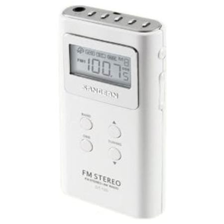 SANGEAN Sangean DT-120 AM-FM Stereo Digital Tuning Pocket Radio - White DT-120